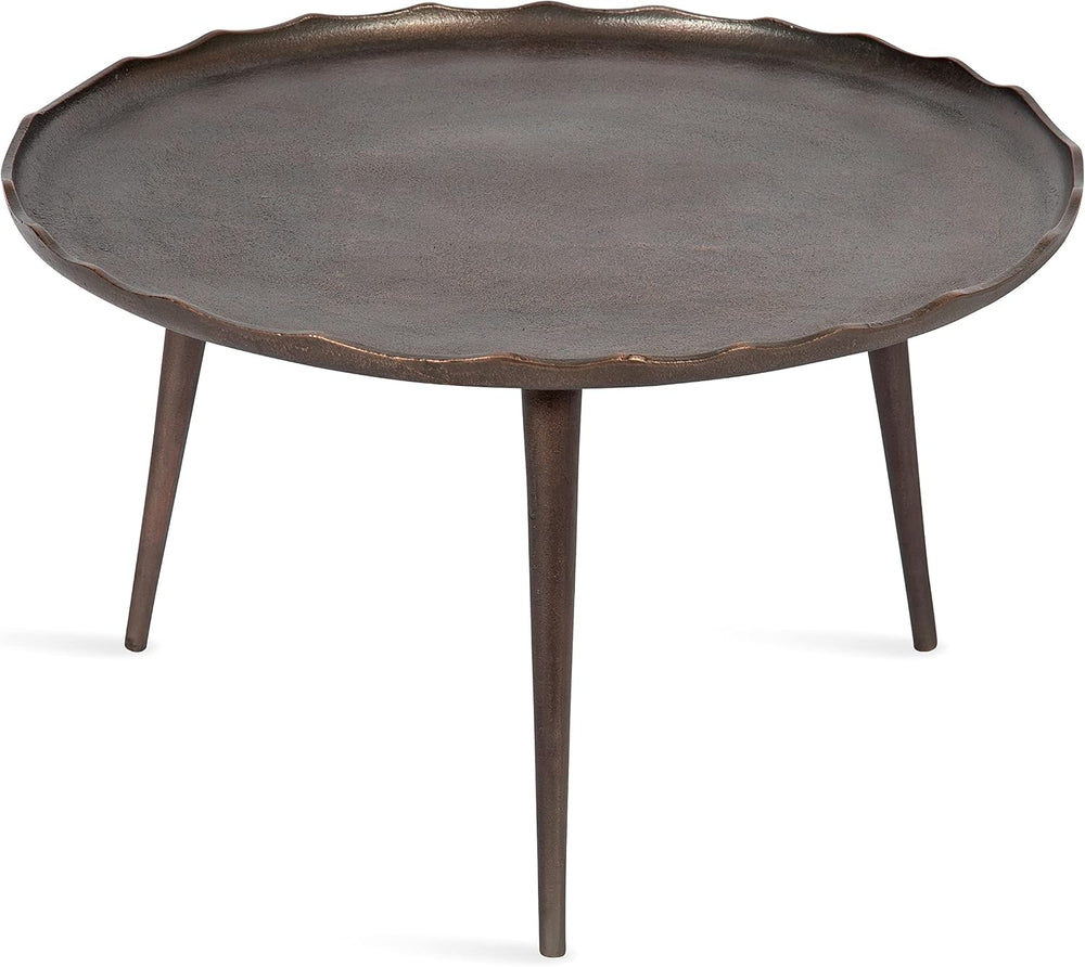 Kate and Laurel Alessia Modern Round Metal Coffee Table; 26 x 26 x 16; Bronze...