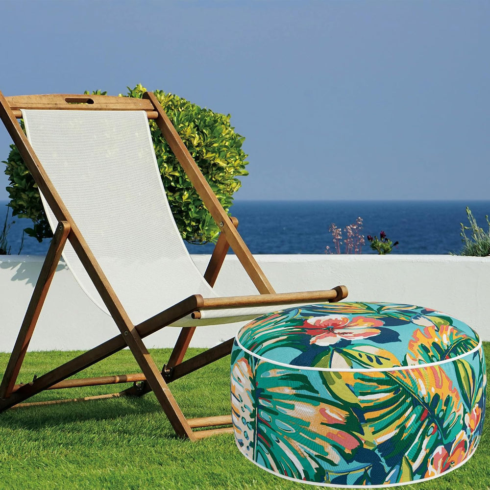 FUNHOME Inflatable Stool Ottoman Footrest with Handle, All Weather Footrest S...