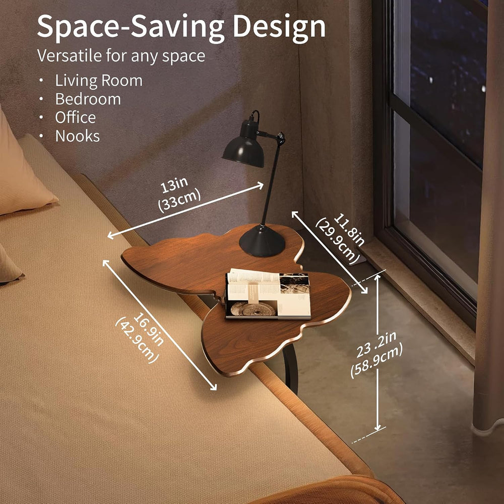 C-Shaped End Table - Small Side Table for Couch, Butterfly Coffee Tables for ...
