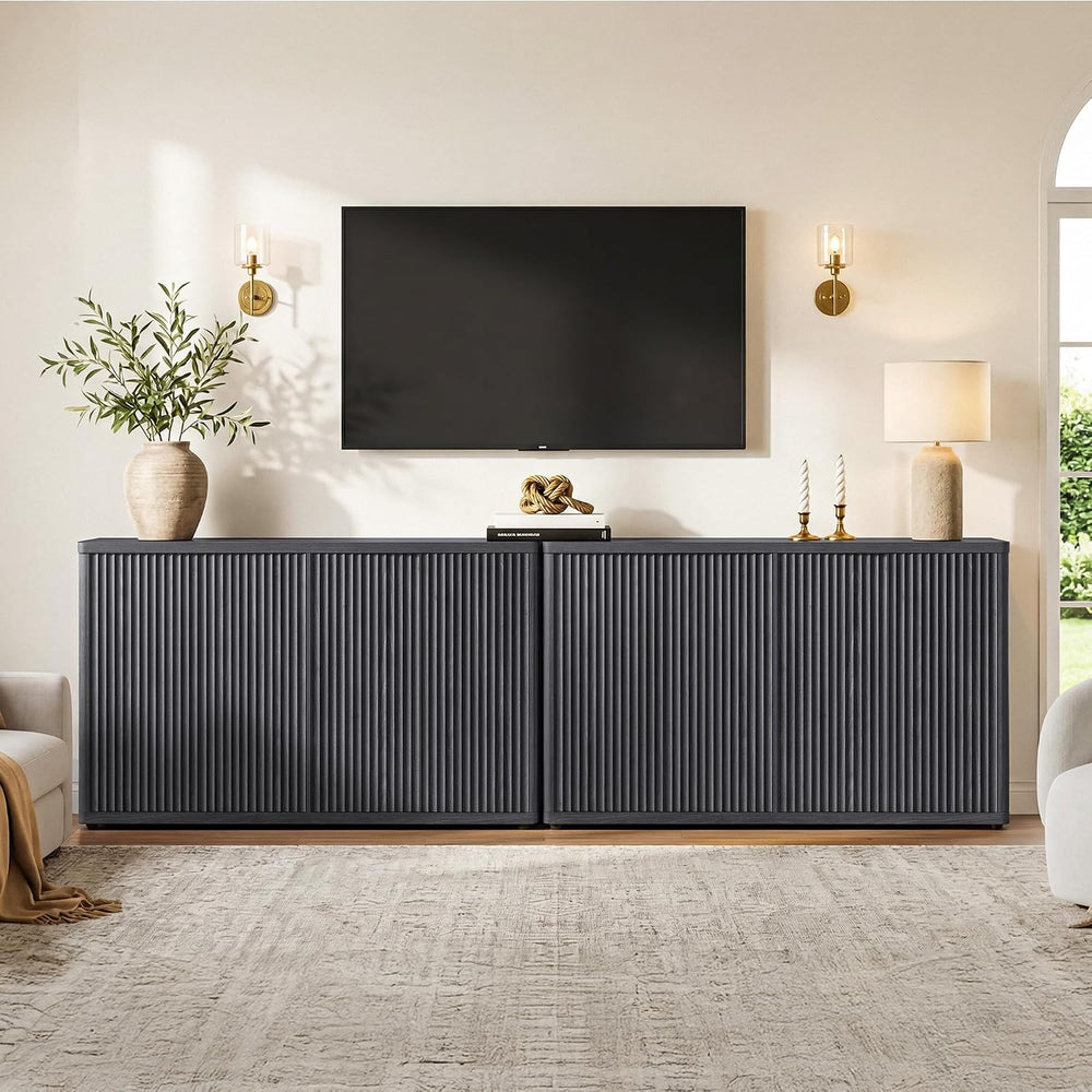 SICOTAS Buffet Cabinet with Storage Accent Sideboard with 4 Doors 66.3" ...