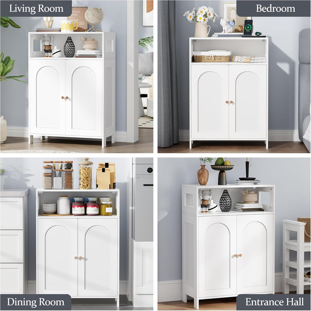 BEWISHOME Bathroom Storage Cabinet, Bathroom Floor Storage Cabinet, Freestand...