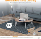 Flat Plug Long Extension Cord 25 Ft, TESSAN Power Strip Surge Protector with 8 Outlets 3 USB Ports (1 USB C), 900J Protection Desktop Charging Station for Home, Office, Dorm Room Essentials