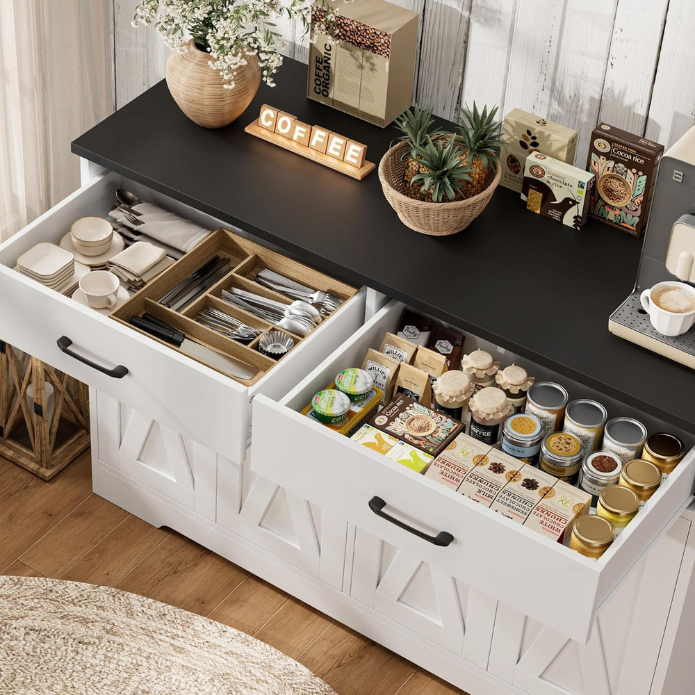 HOSTACK Buffet Cabinet with Storage, 47.2" Kitchen Sideboard Buffet with...