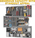 Ultrawall Metal Pegboard Panels, Pegboard Wall Organizer, Black Peg Boards for Wall, Garage Tool Storage Organization, 12"X16", 2pcs