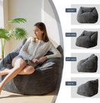 MAXYOYO Bean Bag Chair, Floor Sofa with Handle, Bean Bag Chairs for Adults and Kids, Teens Living Room Bean Bag, Accent Sofa Chair with Pocket for Gaming Reading Relaxing