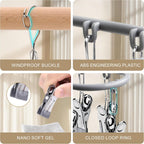 PHYDELU Drying Rack Clothing with 20 Clips，Sock Hanger for Drying，Hanging Clothes Dryer Underwear Hangers Racks Laundry Herb Socks Panty Wet Bra Lingerie Baby Delicates Foldable Small Indoor Metal