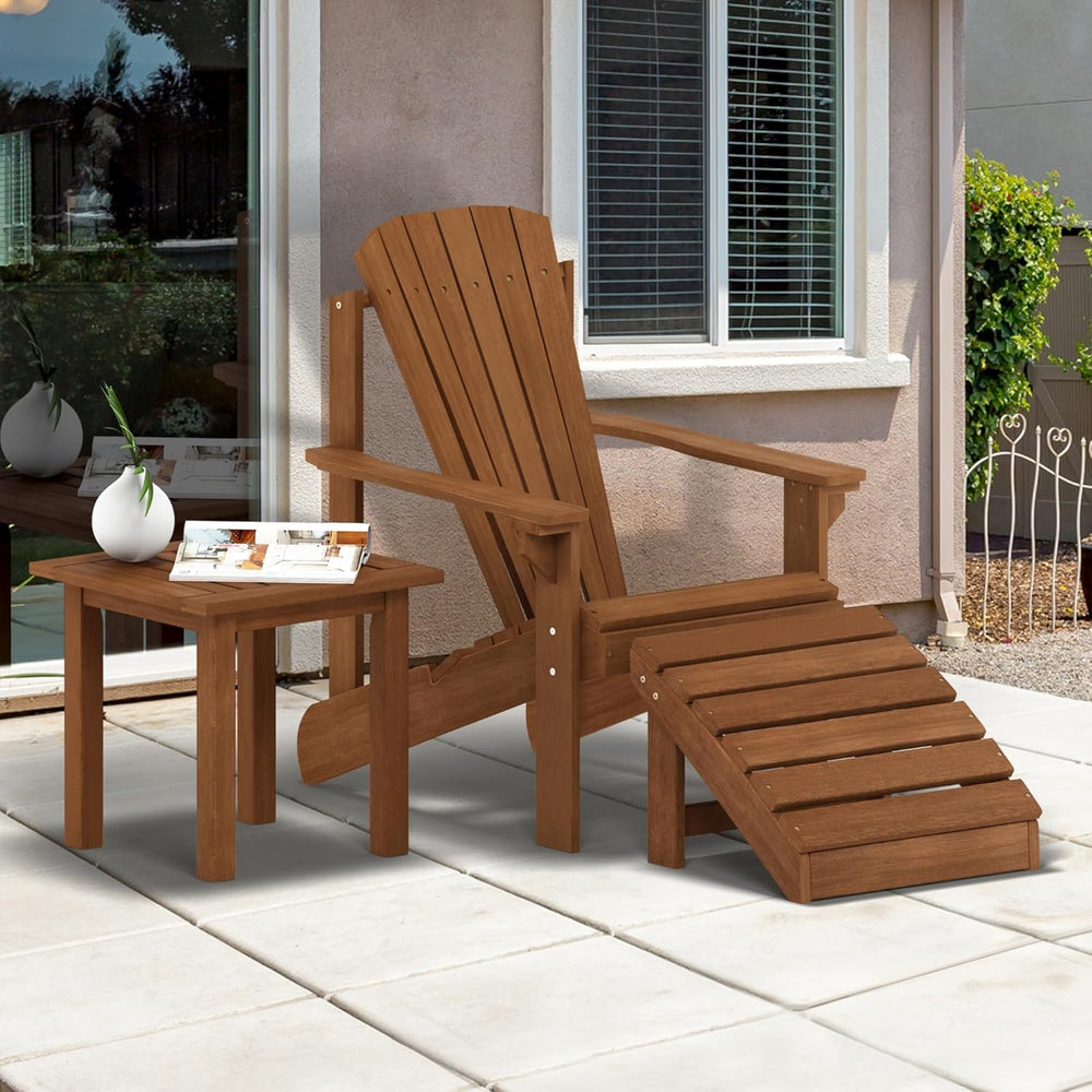 Furinno TIOMAN Patio Chair, Adirondack Outdoor Lawn Chair, Armchair in Teak O...