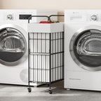 Slim Laundry Hamper, 60L Laundry Basket with Wheels, Clothes hamper with Removable Liner Bag