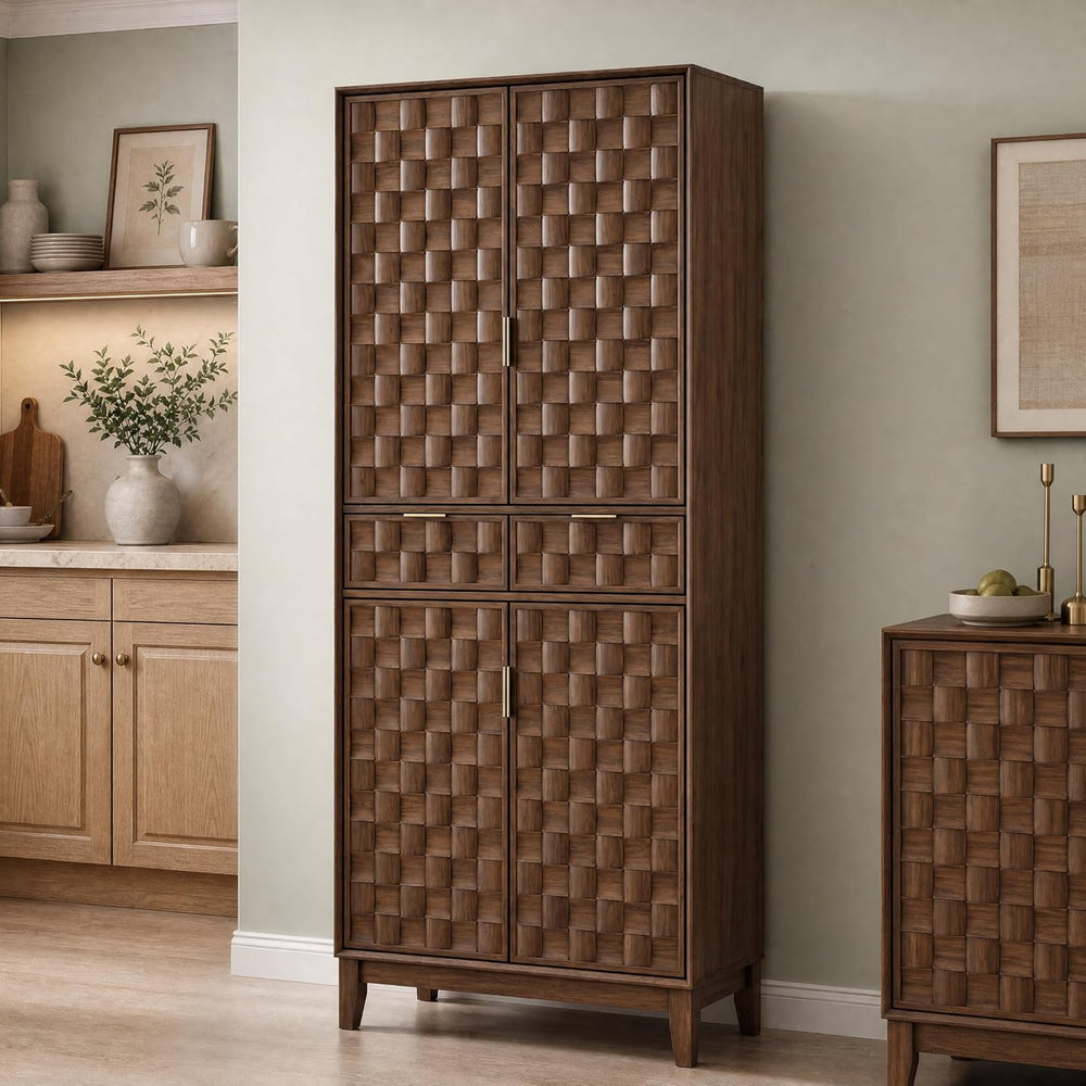Pantry Cabinet, 71" Tall Pantry Cabinet,Modern Kitchen Cabinet with Door...