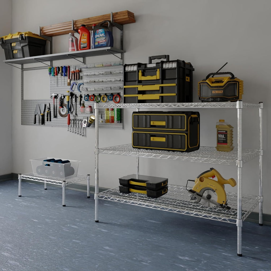 24" Deep x 42" Wide x 34" Height Wire Shelving Kit | 3-Tier | NSF Commercial Storage Rack Unit