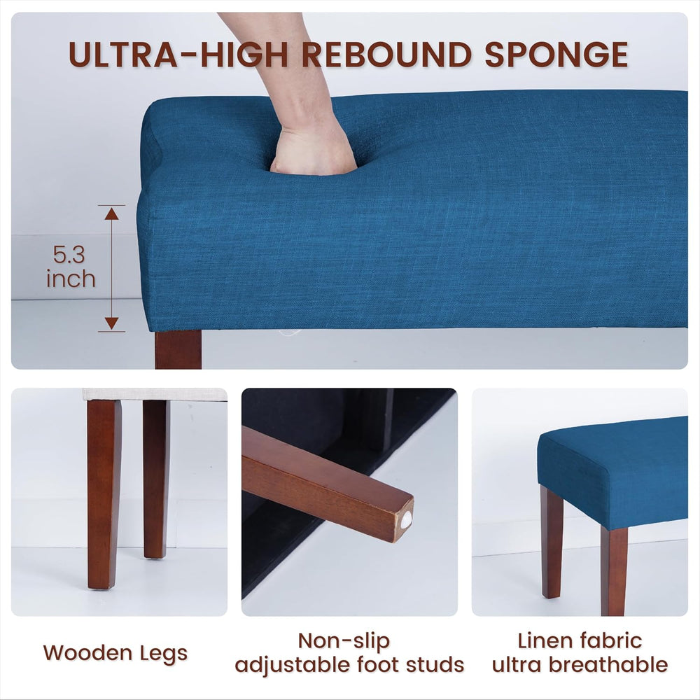 FAGAGA 44Inch Bench, Fabric End of Bed Bench, Entryway Benches, Upholstered B...