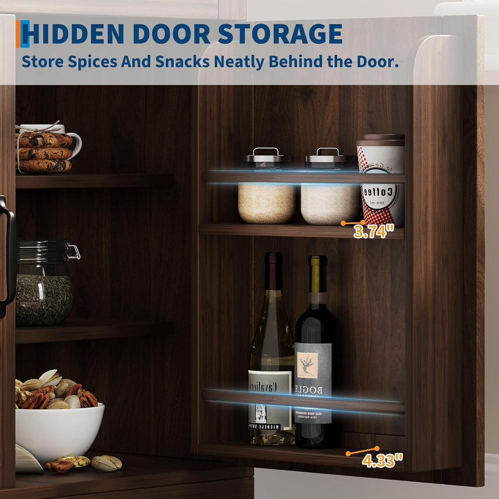 IDEALHOUSE 71.9" Tall Storage Cabinet with 30mm Thickened Board, Tempere...