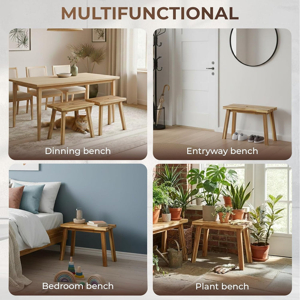ARROWSTONE Solid Wood Bench for Entryway, Make Up Bench, Bed Bench, Dining, P...