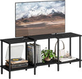 TV Stand, Entertainment Center, Industrial TV Media Console Table with Open Storage Shelves, 2 Tier TV Cabinet for Living Room, Bedroom