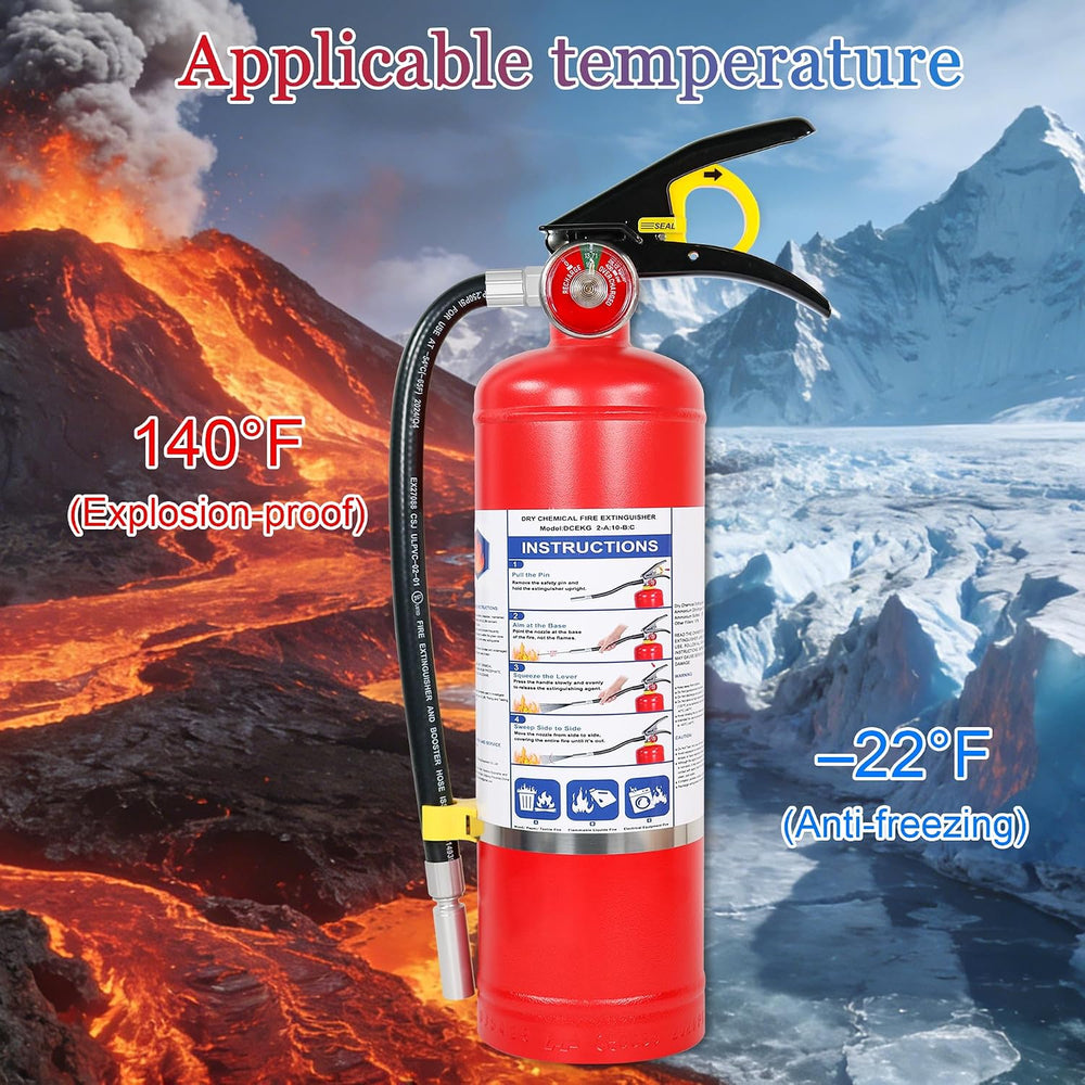 5 lb ABC Dry Chemical Fire Extinguisher with Wall Mount, 2A:10B:C Rated