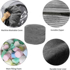 Bean Bag Chair for Adults, 4FT High-Rebound Memory Foam Bean Bag Sofa with Removable Cover, Oversized Bean Bag Couch for Gaming, Reading and Relaxation, Gery