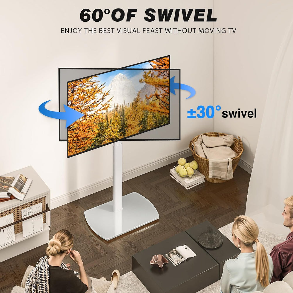YOMT Universal TV Floor Stand with Mount for 27-70 Inch LCD LED OLED TVs, Swi...