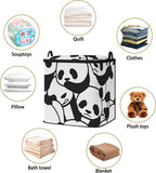 Large Comforter Storage Bag with Zipper,Closet Organizer for Clothes/Blankets/Quilts/Pillows,Fabric Storage Bags with Portable Handles 95L(2-Pack)