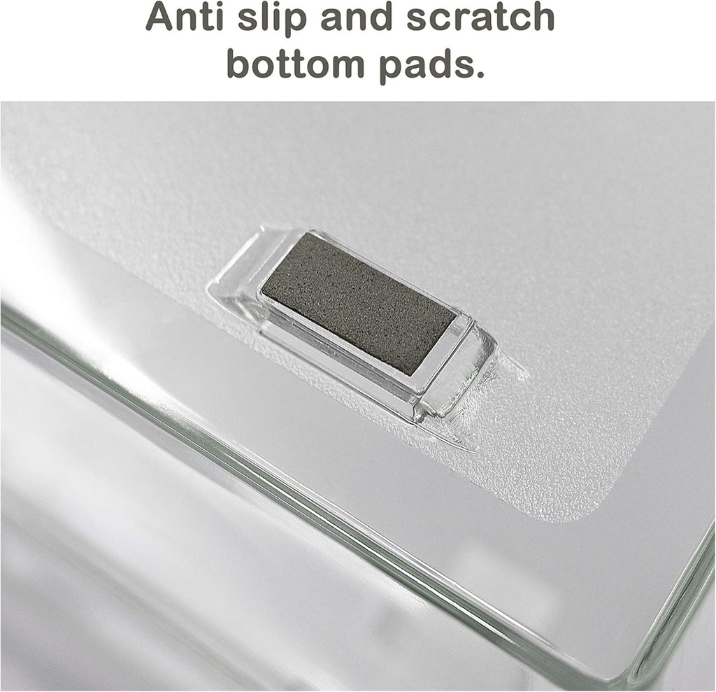 Acrimet Facility 3 Tier Letter Tray, Front Load, Letter Size/A4, Desktop File Organizer, Plastic (Clear Crystal Color)
