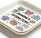 Gifts for Grandma Birthday Christmas Mothers Day Appreciation Grandma Gifts | Grandma's Affirmations Ring Dish 4", Ceramic