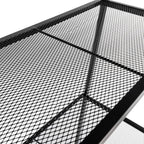 4-Tier Wide Ladder Bookshelf, Black Iron Storage Shelf with Mesh Shelves, Stable Open Display Rack for Living Room, Bedroom, Study and Home Organization