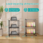 SINGAYE Shelf Closet Wire Shelving：Adjustable Metal Unit for Laundry Room Organization Bathroom Kitchen Home Storage with Wheels Small Pantry Rack Shelves