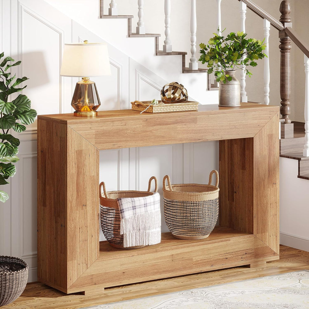 Tribesigns Farmhouse Console Table, 47 Inches Entryway Console Table with Sto...