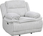 Lexicon Manual Glider Recliner Chair, Corduroy Manual Tab Pull Reclining Chair with Pillow Top Arms, Plush Cushions, Cozy Theater-Style Accent for Living Room/Bedroom, Easy Assembly, Gray