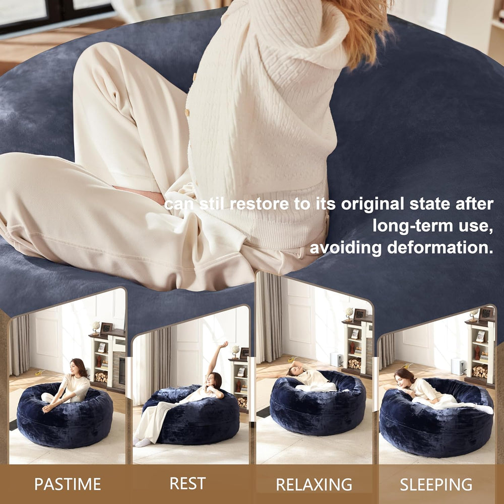 Bean Bag Chair for Adults Soft Comfy Bean Bag for Adults, Cozy Reading Chair,...