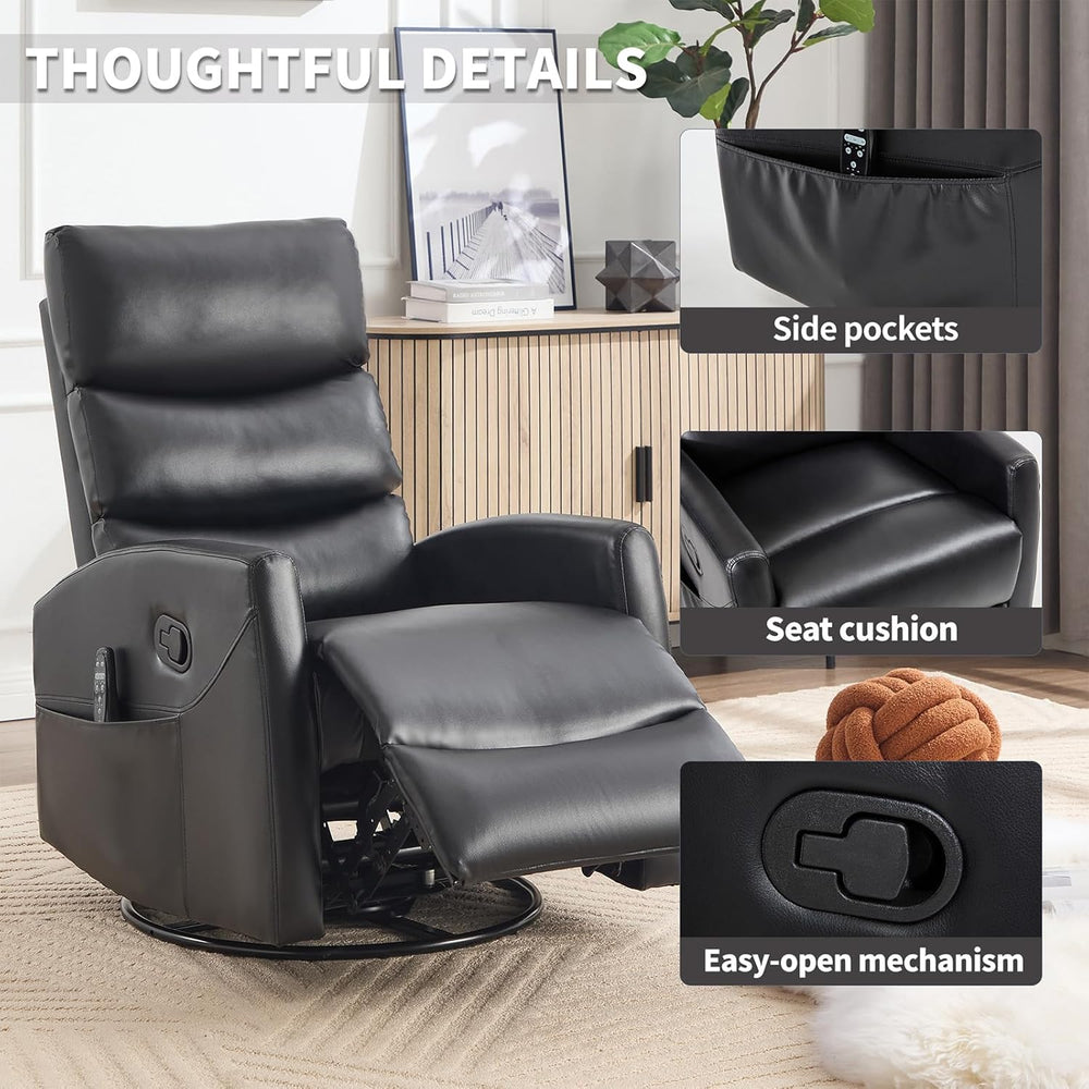 Rocker Recliner Chairs, 360° Swivel Rocking Recliner Chair for Adults,Glider ...