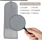 Dress Bags for Gowns Long, 65" Long Dress Garment Bags for Hanging Clothes | 1 Pack ,10" Gusseted Clothing Bags for Closet Storage and Travel, Suit Bags for Coats, Jackets, Shirts and Sweater