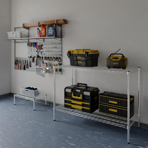 21" Deep x 48" Wide x 34" Height Wire Shelving Kit | 2-Tier | NSF Commercial Storage Rack Unit
