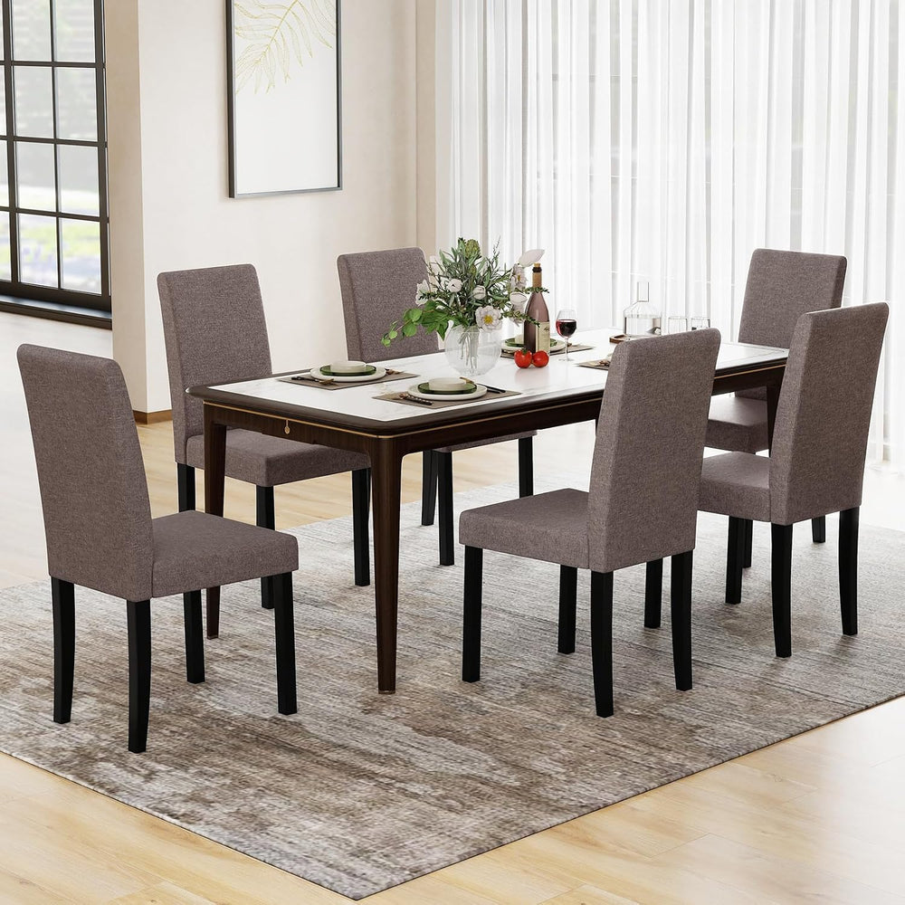 GOFLAME Upholstered Dining Chairs Set of 4, Fabric Kitchen Chairs with Padded...