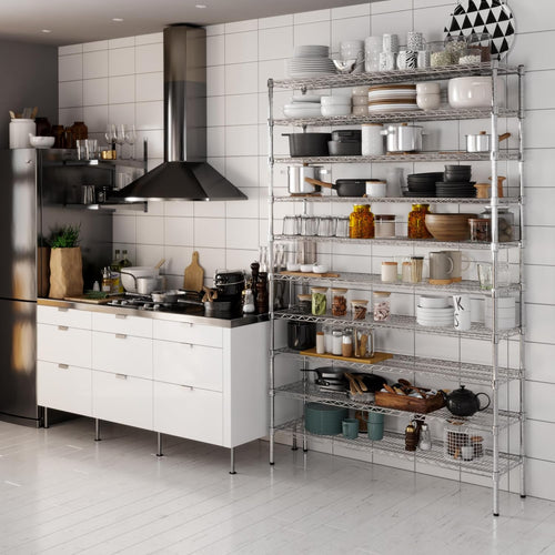 14" Deep x 54" Wide x 86" Height x Wire Shelving Kit | 10-Tier | NSF Commercial Storage Rack Unit