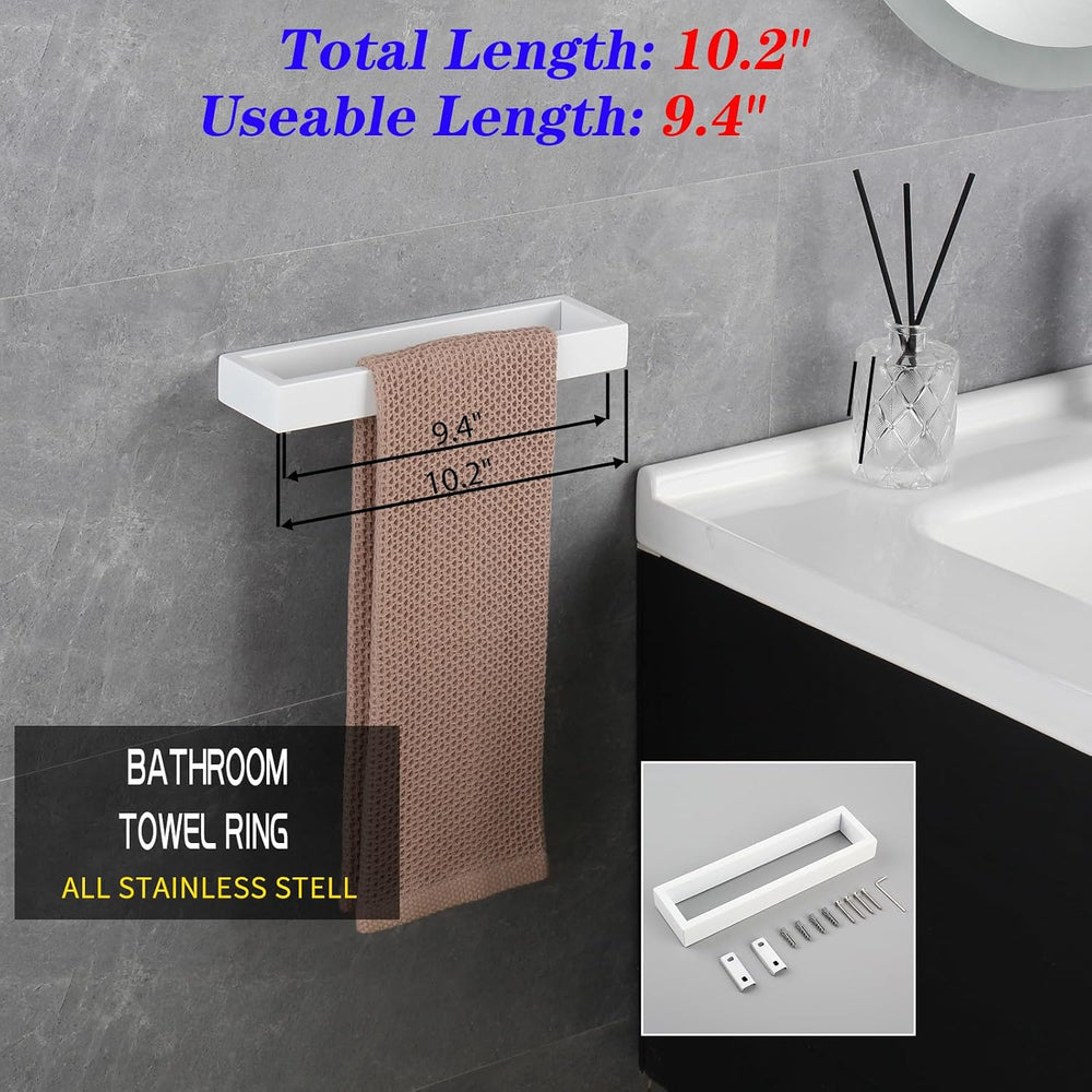 GERZWY Bathroom 2-Piece Accessory Set SUS 304 Stainless Steel Toilet Paper Ho...