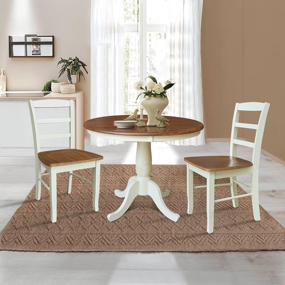 IC INTERNATIONAL CONCEPTS 36" Round Top Pedestal Dining Table - 35.9&quo...