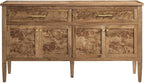 Modway Elysian 62" Wood Sideboard in Brown - Buffet Cabinet with Storage, Living Room Credenza, Media Console Cabinet, TV Stand, Entryway Table or Hallway Cabinet