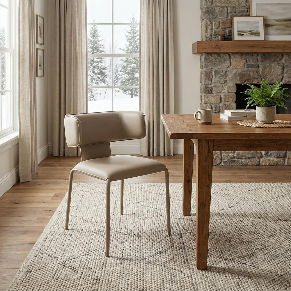 YOUNIKE Upholstered Dining Chair Single Premium Faux Leather Kitchen Dining R...