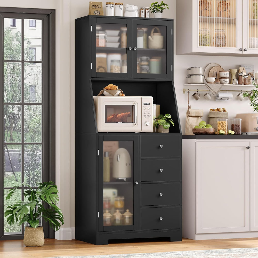 BOTLOG 64'' Kitchen Pantry Storage Cabinet, Tall Kitchen Storage Cabi...