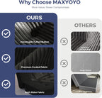 MAXYOYO 8" Thick Folding Mattress with Handles, Tufted Floor Sofa Bed (Frame Not Included), Foldable Couch Bed Versatile Floor Mattress for Sleeping, Living Room & Guest Room, Black