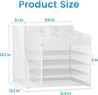 Lavatino Desk Organizer with File Holder-White