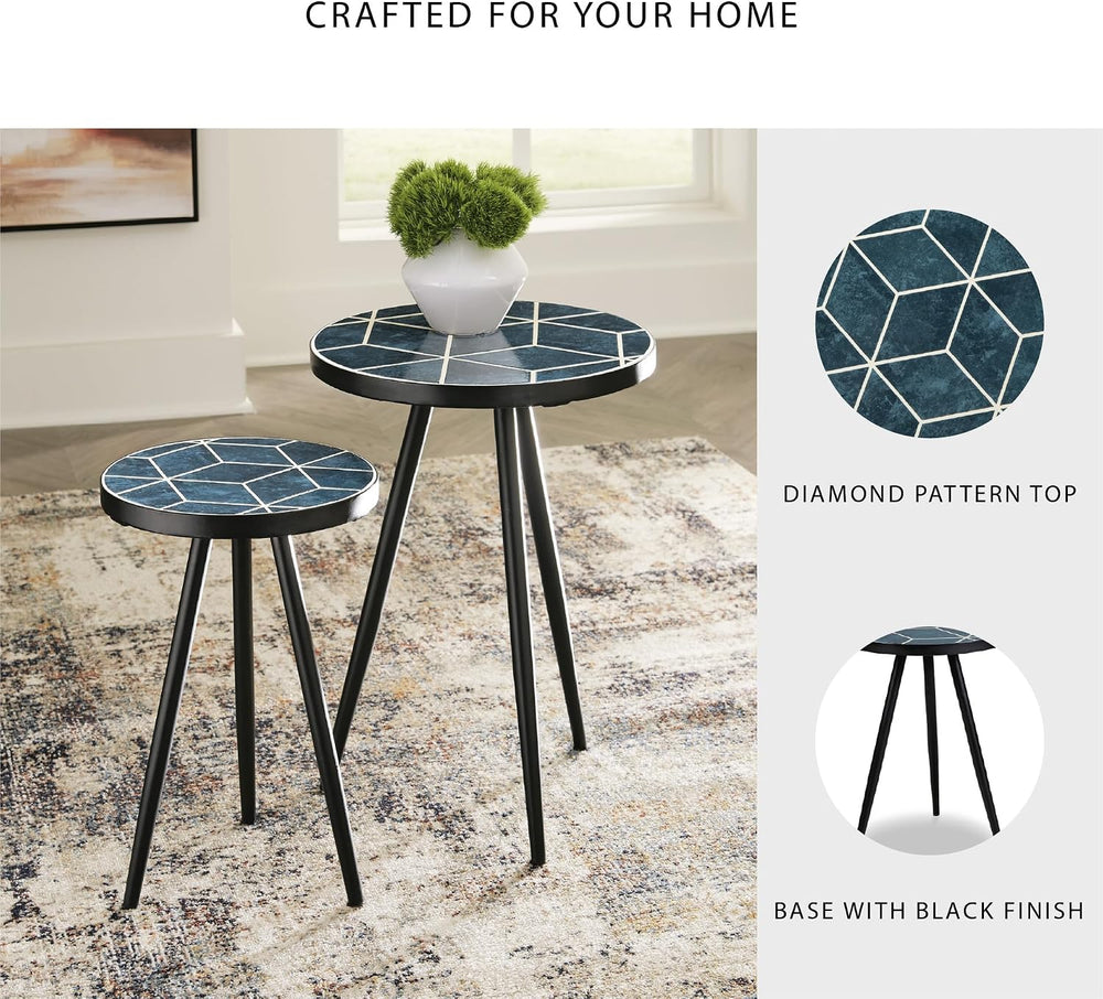 Signature Design by Ashley Clairbelle Contemporary Nesting Diamond Pattern Ac...