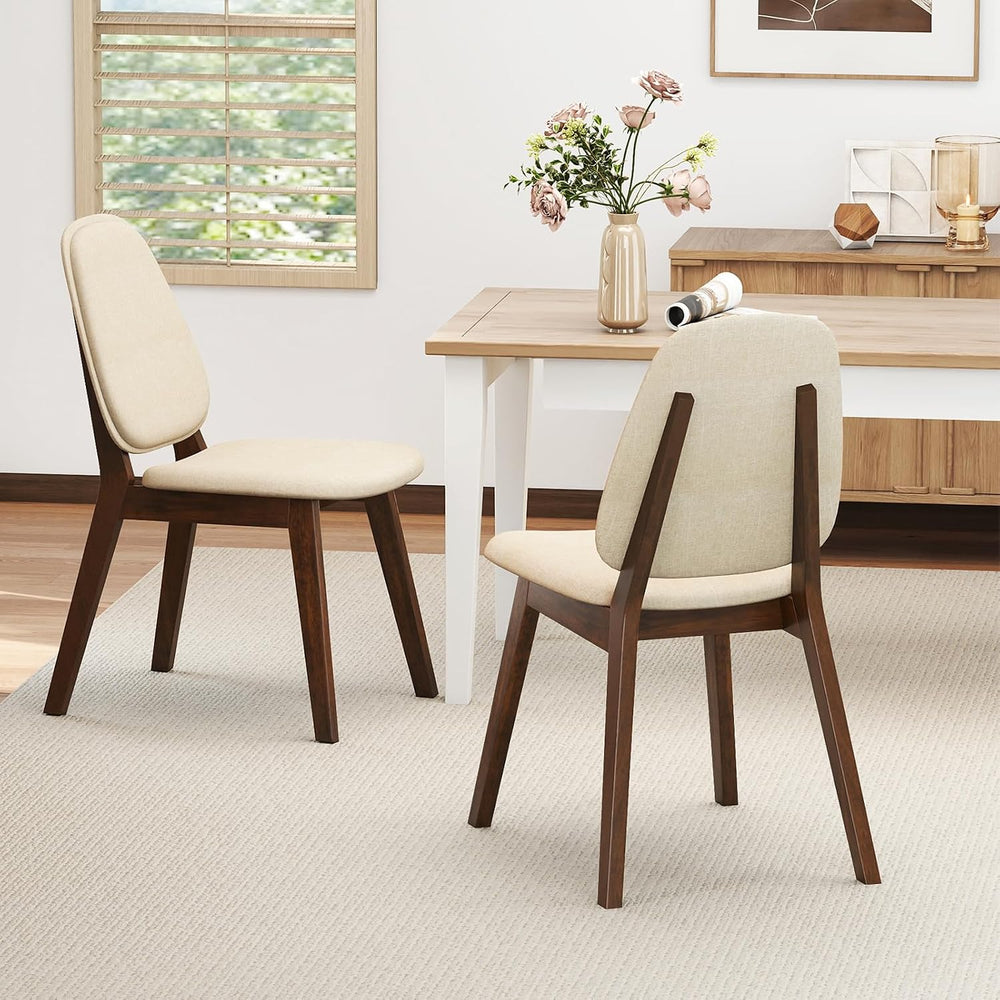 GOFLAME Upholstered Dining Chairs Set of 2, Mid-Century Modern Kitchen Chairs...