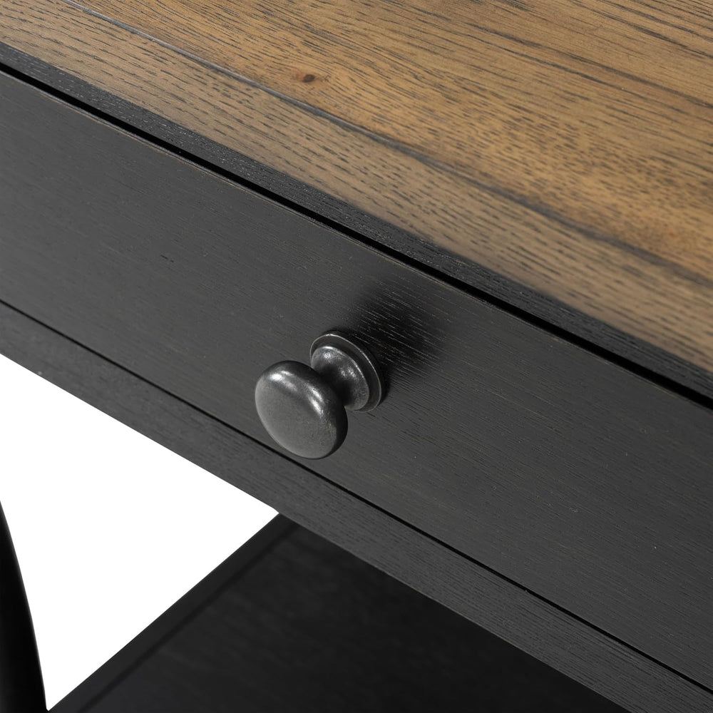 Furniture of America Narella Modern Farmhouse Solid Wood End Tables Set of 2,...