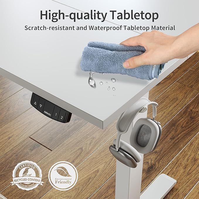 Agilestic Electric Standing Desk 40 x 24 Inches, Height Adjustable Desk, Sit ...