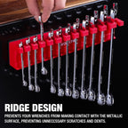 WORKPRO 2-Piece Magnetic Wrench Organizer, 24 Slots Wrenches Holder Fits SAE (5/16” to 3/4”) and Metric (9 mm to 20 mm), Premium Quality Wrench Rack Set to Keep Wrenches Organized