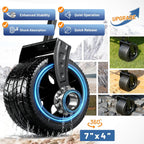 EchoSmile Collapsible Wagon Cart for Camping & Beach - Heavy Duty 400lbs Capacity All-Terrain Cart with Wide Wheels, Portable Folding Utility Wagon for Grocery, Garden, Sports,Blue&Orange
