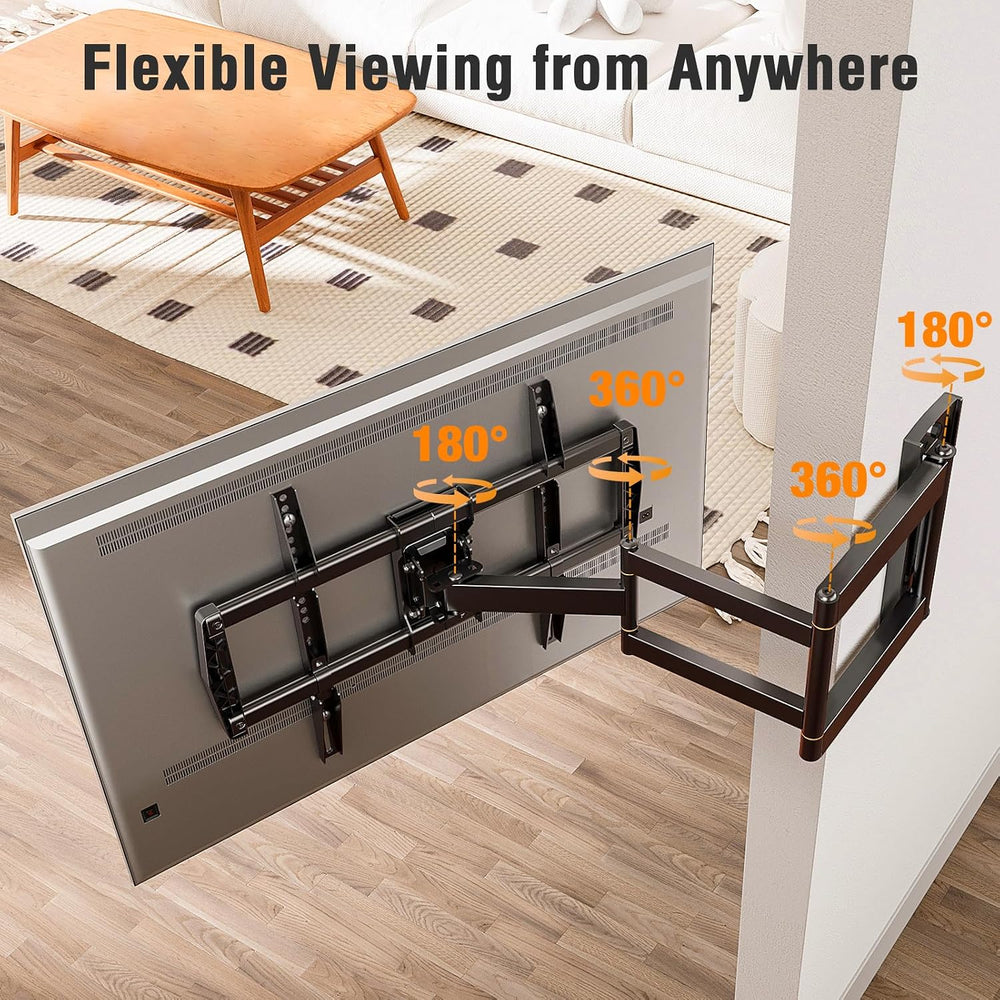 37.9" Long Arm TV Wall Mount for 42-75 Inch TV, Full Motion Swivel and T...