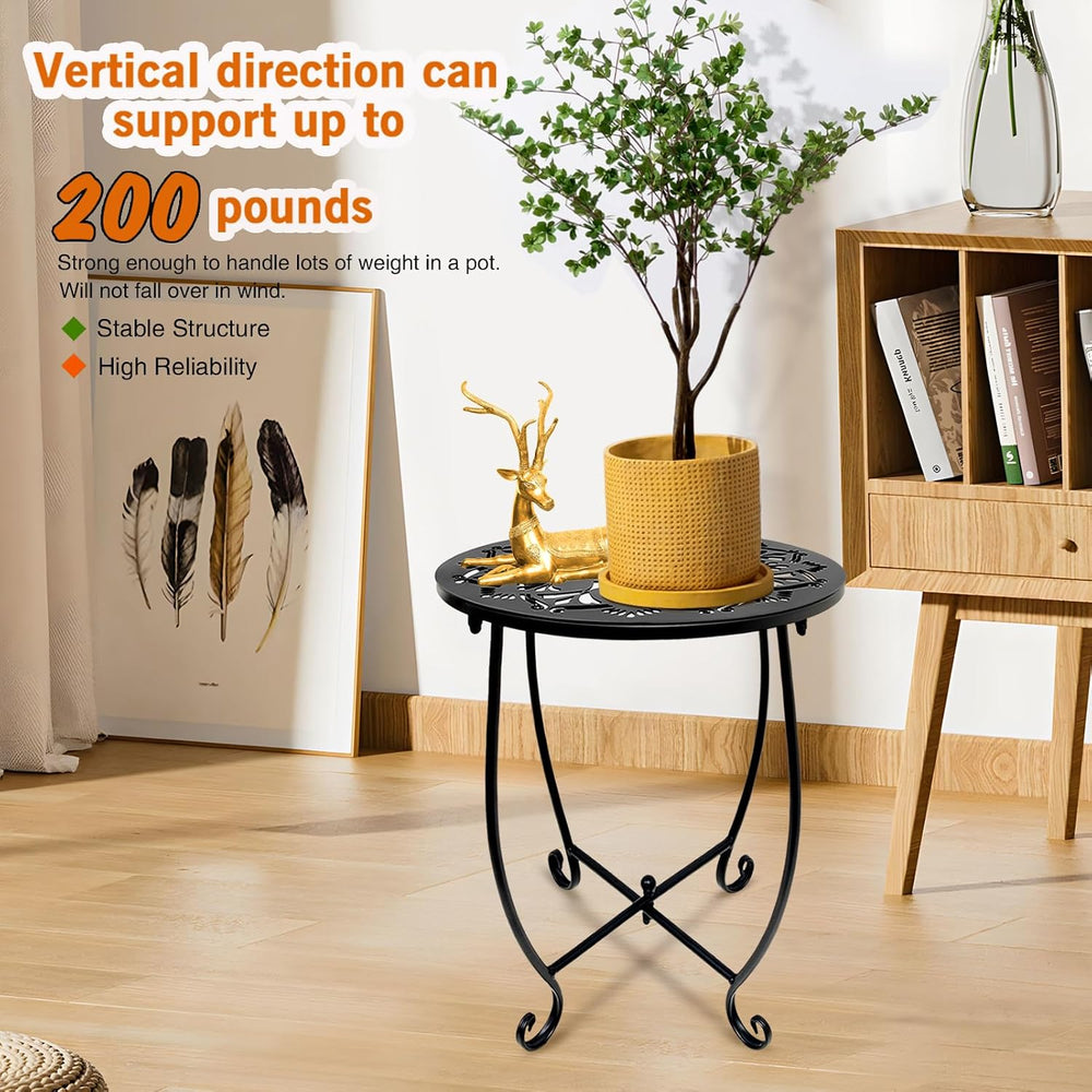 Fashion&cool 2 Pack Outdoor Side Tables, 14" Round Patio Side Table,...