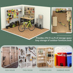 8x6 FT Metal Storage Shed with Window,Outdoor Storage Building,Large Backyard Sheds,Waterproof Outside Storage Sheds